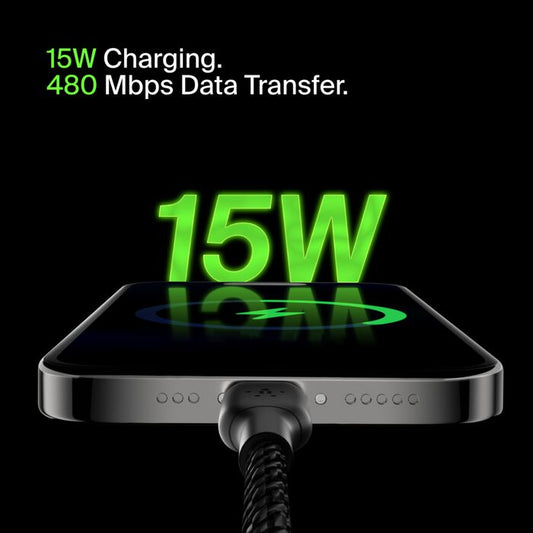 Braided USB-C to USB-A Cable (1m / 3.3ft, Black)