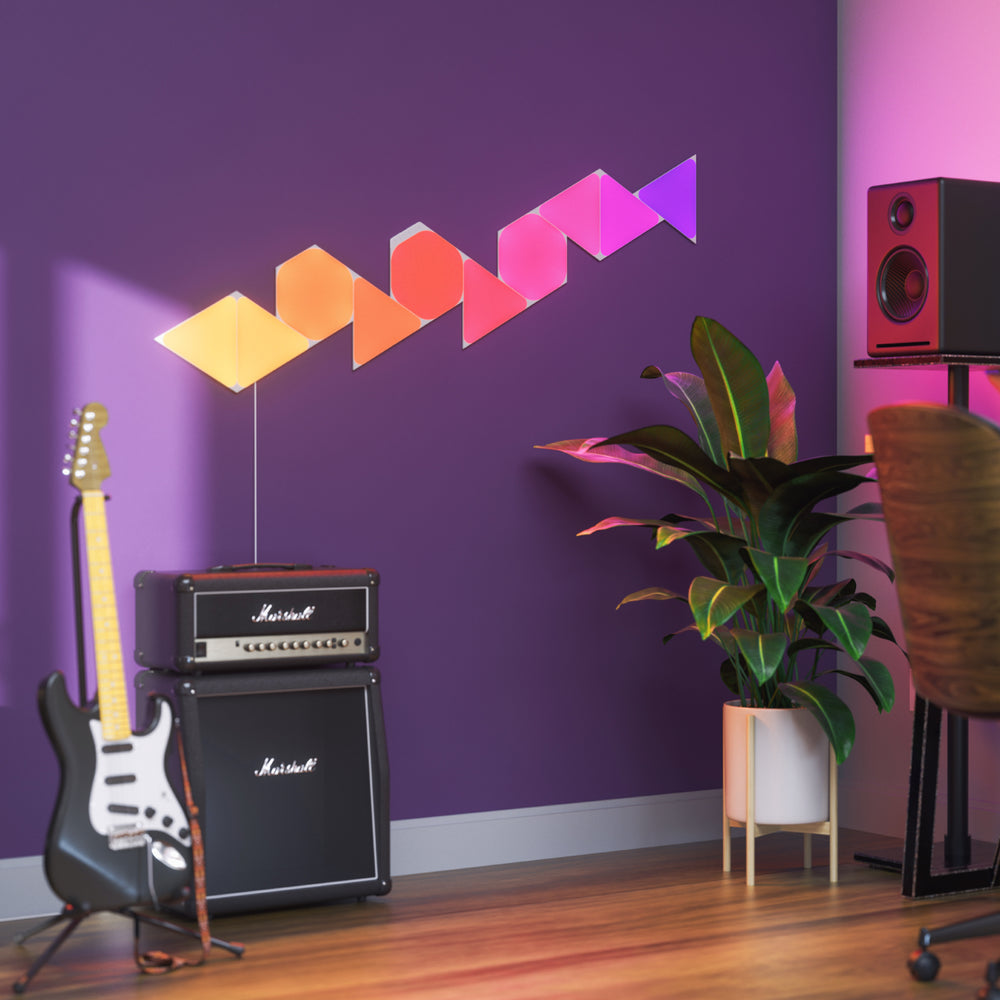 Nanoleaf - Shapes   Triangles   Starter   Kit 9 pack