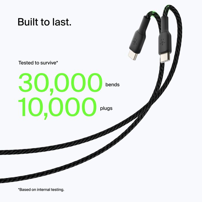 Braided USB-C to USB-A Cable (1m / 3.3ft, Black)