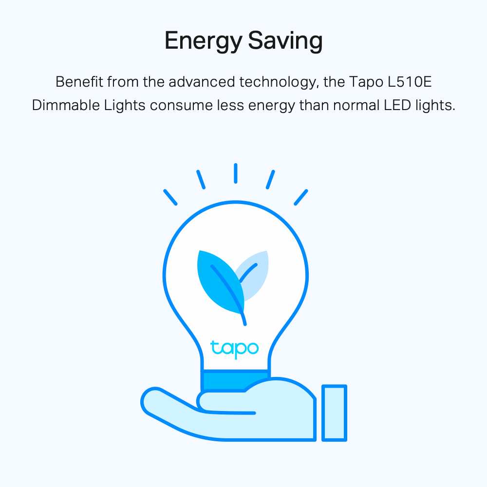 Tapo L510E-Smart Wi-Fi Light Bulb, Dimmable