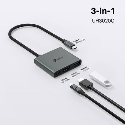 UH3020C-USB Type-C 3-in-1 Hub