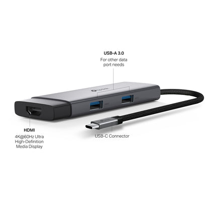 UH5020C-USB Type-C 5 in 1 Hub