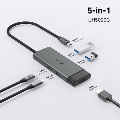 UH5020C-USB Type-C 5 in 1 Hub