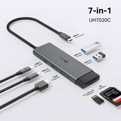 UH7020C-USB Type-C 7 in 1 Hub