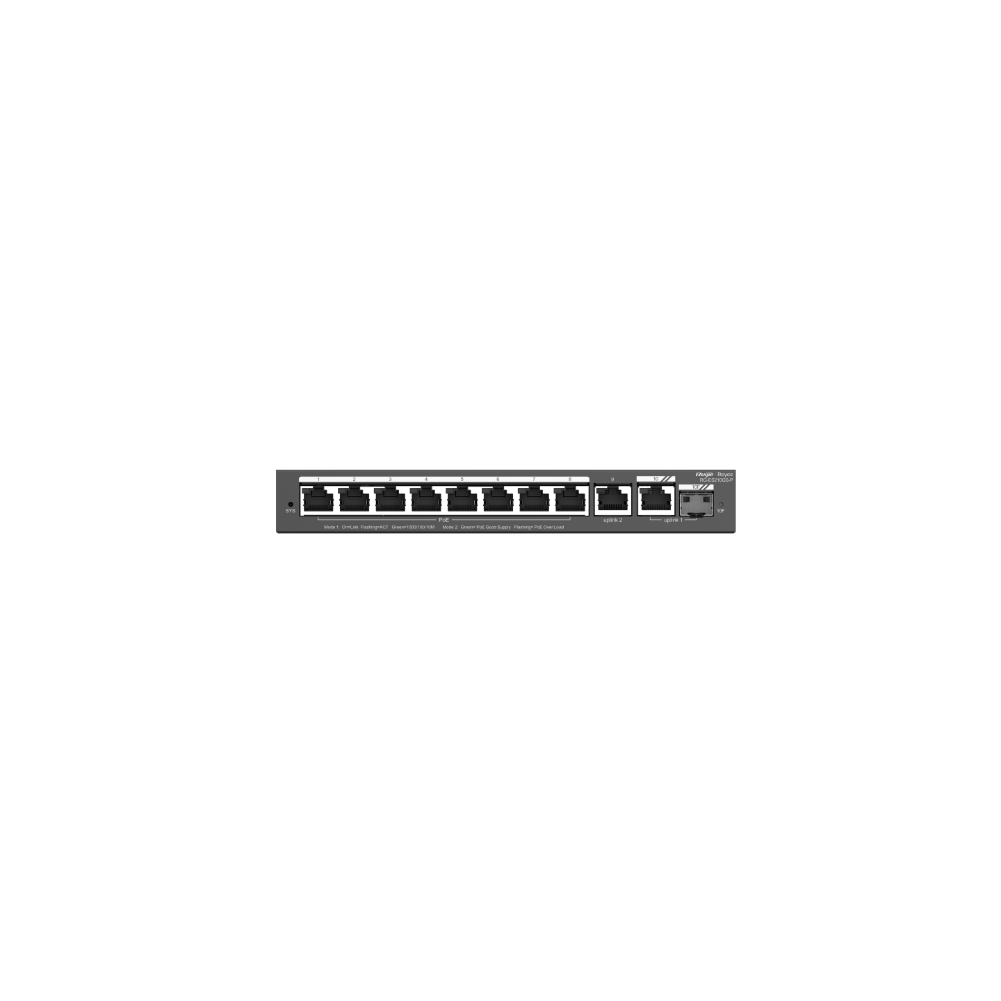 RG-ES210GS-P-10-Port  PoE Switch